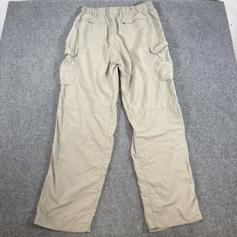 REI Pants Mens Large (Fits 30x31) Tan Beige Cargo Nylon UPF‎ 50+ Hiking Outdoors